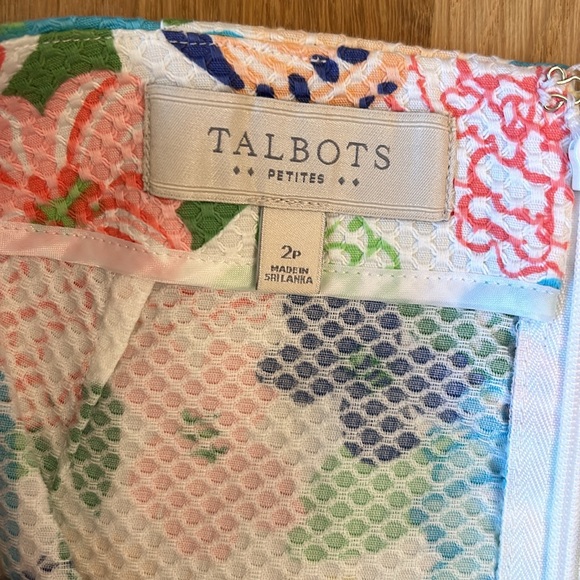 Talbots Multicolor Floral Butterfly Pattern Skirt Petite Women’s Size 2P - Picture 2 of 13